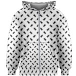 Fly Phot Motif Seamless Black And White Pattern Kids  Zipper Hoodie Without Drawstring