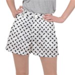 Fly Phot Motif Seamless Black And White Pattern Women s Ripstop Shorts