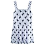 Fly Phot Motif Seamless Black And White Pattern Kids  Layered Skirt Swimsuit