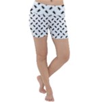 Fly Phot Motif Seamless Black And White Pattern Lightweight Velour Yoga Shorts