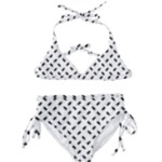 Fly Phot Motif Seamless Black And White Pattern Kids  Classic Bikini Set