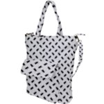 Fly Phot Motif Seamless Black And White Pattern Shoulder Tote Bag