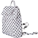 Fly Phot Motif Seamless Black And White Pattern Buckle Everyday Backpack