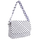 Fly Phot Motif Seamless Black And White Pattern Courier Bag