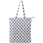 Fly Phot Motif Seamless Black And White Pattern Double Zip Up Tote Bag