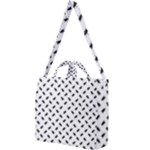 Fly Phot Motif Seamless Black And White Pattern Square Shoulder Tote Bag