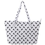 Fly Phot Motif Seamless Black And White Pattern Full Print Shoulder Bag