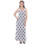 Fly Phot Motif Seamless Black And White Pattern Sleeveless Velour Maxi Dress