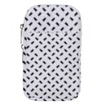 Fly Phot Motif Seamless Black And White Pattern Waist Pouch (Small)