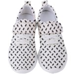 Fly Phot Motif Seamless Black And White Pattern Women s Velcro Strap Shoes