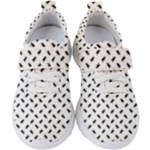 Fly Phot Motif Seamless Black And White Pattern Kids  Velcro Strap Shoes