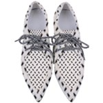 Fly Phot Motif Seamless Black And White Pattern Pointed Oxford Shoes