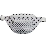 Fly Phot Motif Seamless Black And White Pattern Fanny Pack