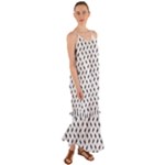 Fly Phot Motif Seamless Black And White Pattern Cami Maxi Ruffle Chiffon Dress