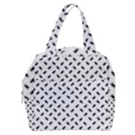 Fly Phot Motif Seamless Black And White Pattern Boxy Hand Bag