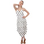 Fly Phot Motif Seamless Black And White Pattern Layered Bottom Dress