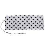 Fly Phot Motif Seamless Black And White Pattern Roll Up Canvas Pencil Holder (S)