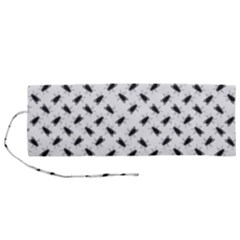 Fly Phot Motif Seamless Black And White Pattern Roll Up Canvas Pencil Holder (M) from ArtsNow.com