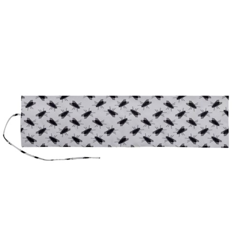 Fly Phot Motif Seamless Black And White Pattern Roll Up Canvas Pencil Holder (L) from ArtsNow.com