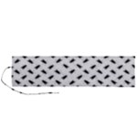 Fly Phot Motif Seamless Black And White Pattern Roll Up Canvas Pencil Holder (L)