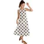 Fly Phot Motif Seamless Black And White Pattern Summer Maxi Dress