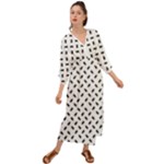 Fly Phot Motif Seamless Black And White Pattern Grecian Style  Maxi Dress