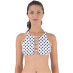 Fly Phot Motif Seamless Black And White Pattern Perfectly Cut Out Bikini Top