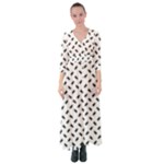 Fly Phot Motif Seamless Black And White Pattern Button Up Maxi Dress