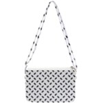 Fly Phot Motif Seamless Black And White Pattern Double Gusset Crossbody Bag