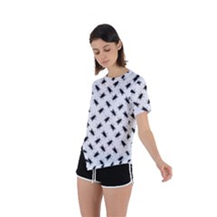 Asymmetrical Short Sleeve Sports T-Shirt 