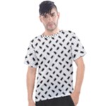 Fly Phot Motif Seamless Black And White Pattern Men s Sport Top