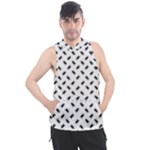 Fly Phot Motif Seamless Black And White Pattern Men s Sleeveless Hoodie