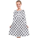 Fly Phot Motif Seamless Black And White Pattern Kids  Midi Sailor Dress