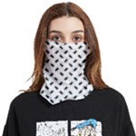 Fly Phot Motif Seamless Black And White Pattern Face Covering Bandana (Two Sides)