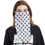 Fly Phot Motif Seamless Black And White Pattern Face Covering Bandana (Triangle)