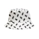 Fly Phot Motif Seamless Black And White Pattern Bucket Hat