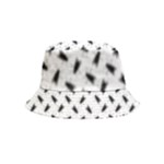 Fly Phot Motif Seamless Black And White Pattern Bucket Hat (Kids)