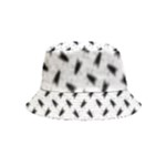 Fly Phot Motif Seamless Black And White Pattern Inside Out Bucket Hat (Kids)