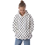 Fly Phot Motif Seamless Black And White Pattern Kids  Oversized Hoodie