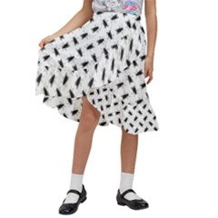 Kids  Ruffle Flared Wrap Midi Skirt 