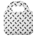 Fly Phot Motif Seamless Black And White Pattern Premium Foldable Grocery Recycle Bag