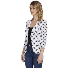 Women s One-Button 3/4 Sleeve Short Jacket 