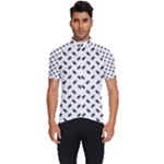 Fly Phot Motif Seamless Black And White Pattern Men s Short Sleeve Cycling Jersey