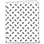 Fly Phot Motif Seamless Black And White Pattern 8  x 10  Hardcover Notebook