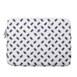 Fly Phot Motif Seamless Black And White Pattern 14  Vertical Laptop Sleeve Case With Pocket