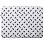 Fly Phot Motif Seamless Black And White Pattern 17  Vertical Laptop Sleeve Case With Pocket