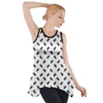 Fly Away in Black & White  Side Drop Tank Tunic