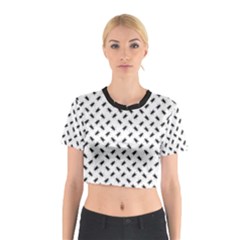 Fly Away in Black & White  Cotton Crop Top from ArtsNow.com