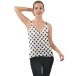 Fly Away in Black & White  Chiffon Cami