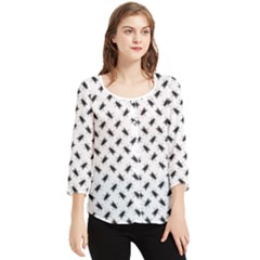 Chiffon Quarter Sleeve Blouse 